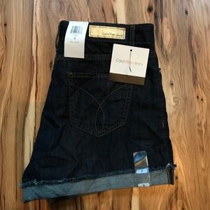 Calvin Klein dark wash shorts